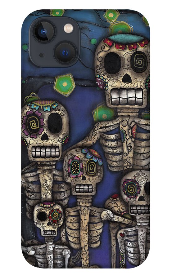 Day Of The Dead iPhone 13 Case featuring the photograph La Familia by Abril Andrade