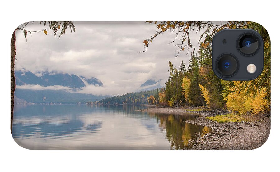 2015 iPhone 13 Case featuring the photograph Lake McDonald in Glacier NP by Tim Kathka