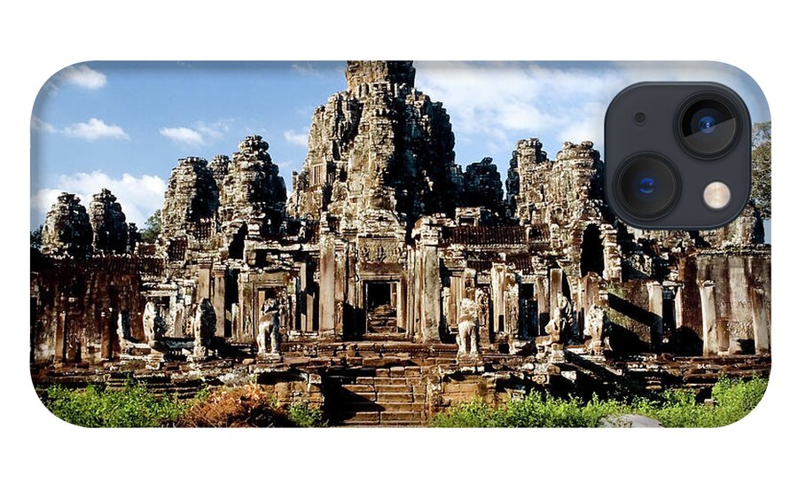 Scenics iPhone 13 Case featuring the photograph Landscape Photo Of Bayon Temple In by Laughingmango