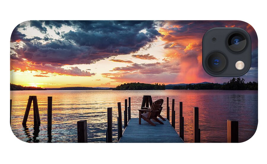Lake Winnipesaukee iPhone 13 Case featuring the photograph Late Summer Storm. by Jeff Sinon