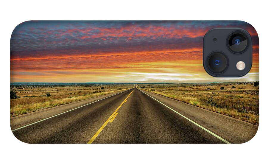  iPhone 13 Case featuring the photograph Leaving Lubbock Vanishing Point by G Lamar Yancy