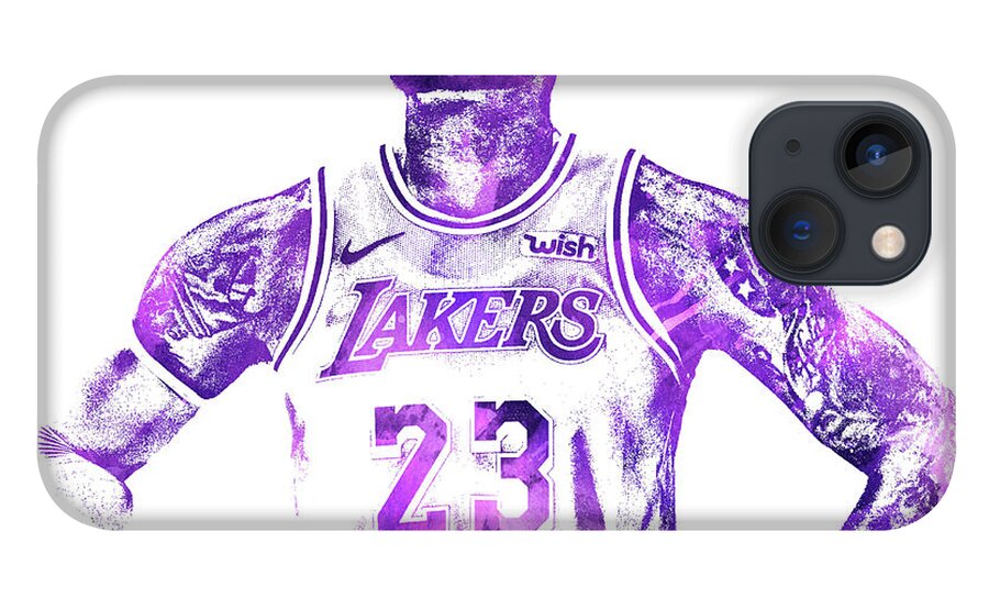 Lebron James Los Angeles Lakers Water Color Pixel Art 31 Youth T