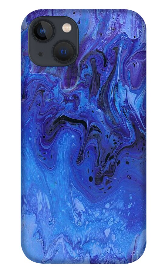 Living Water iPhone 13 Case featuring the painting Living Water Abstract by Karen Jane Jones