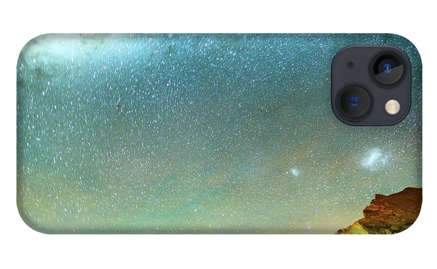 Galaxy iPhone 13 Case featuring the photograph Long Exposure Of Stars by Piskunov