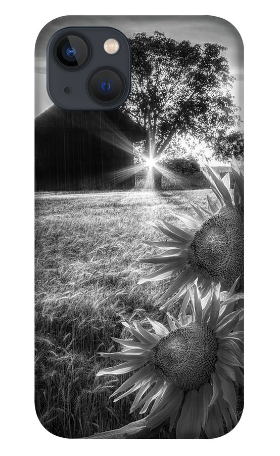 Barns iPhone 13 Case featuring the photograph Longing in Black and White by Debra and Dave Vanderlaan