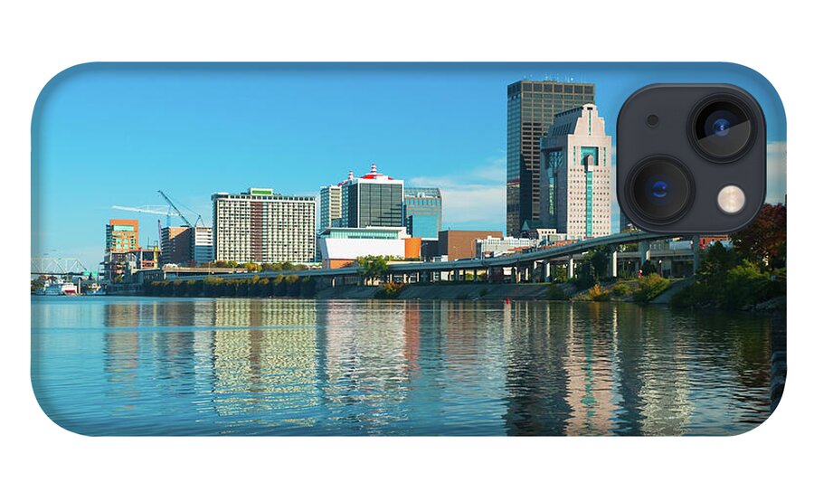 Louisville Skyline And River Reflection iPhone 13 Case by Davel5957 