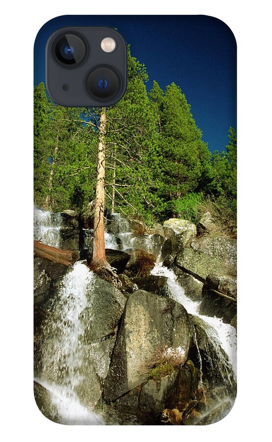 Scenics iPhone 13 Case featuring the photograph Low Angle View Of Waterfall, Yosemite by Medioimages/photodisc