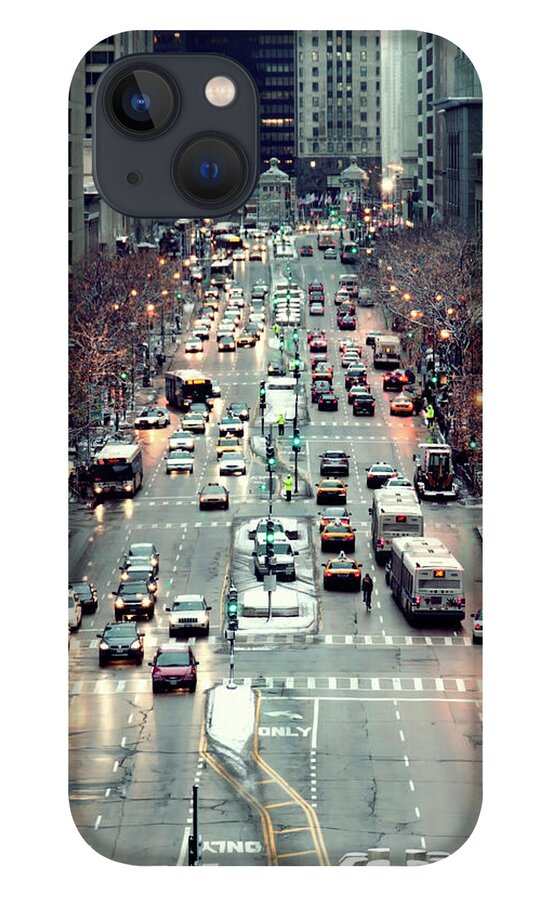 Land Vehicle iPhone 13 Case featuring the photograph Magnificent Mile Michigan Avenue by Paul Biris