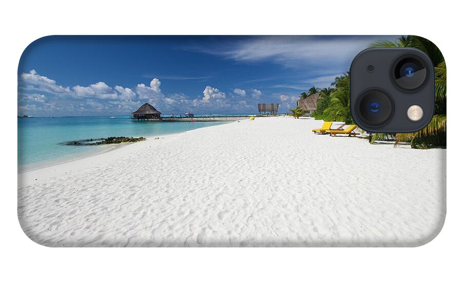 Tranquility iPhone 13 Case featuring the photograph Maldives Velavaru Island Beach Plage by © Marie-ange Ostré