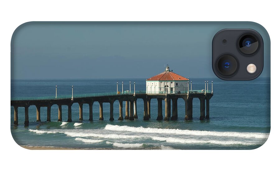 Scenics iPhone 13 Case featuring the photograph Manhattan Beach Pier by Frankvandenbergh