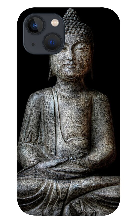Statue iPhone 13 Case featuring the photograph Meditating Buddha by T.light