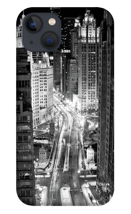 Panoramic iPhone 13 Case featuring the photograph Michigan Avenue by George Imrie Photography