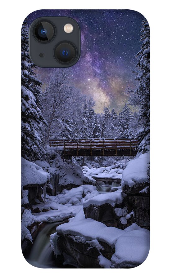 Milky iPhone 13 Case featuring the photograph Milky Way Upper Falls by White Mountain Images
