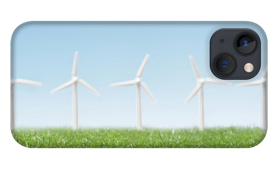 Environmental Conservation iPhone 13 Case featuring the photograph Model In The Shape Of A Wind Power by Yagi Studio