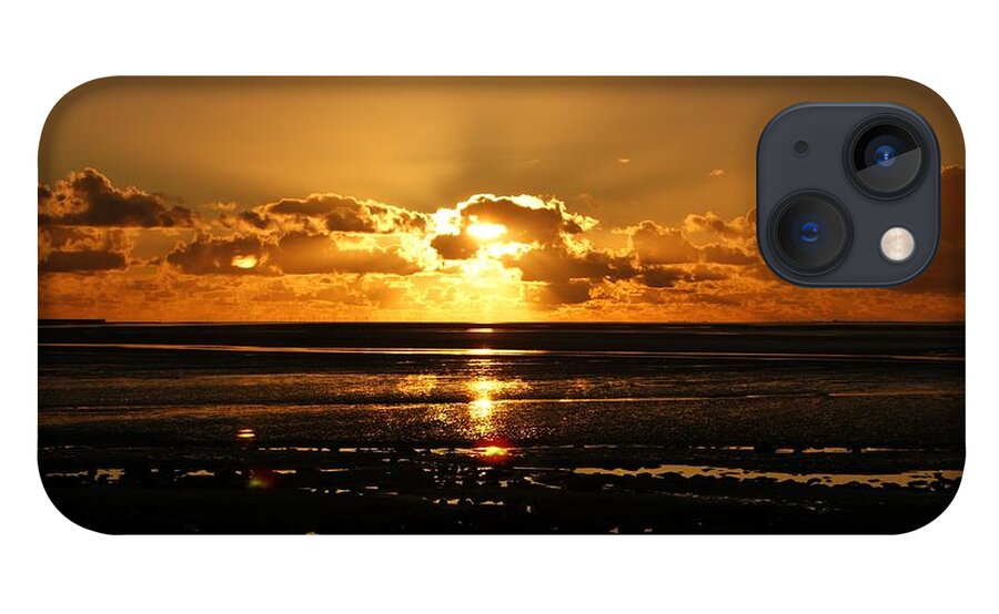 Morecambe iPhone 13 Case featuring the photograph Morecambe Bay Sunset. by Lachlan Main
