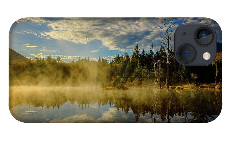 Prsri iPhone 13 Case featuring the photograph Morning Mist, Wildlife Pond by Jeff Sinon