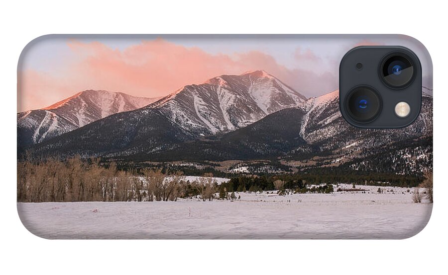 Four Seasons iPhone 13 Case featuring the photograph Mount Princeton - Winter by Aaron Spong