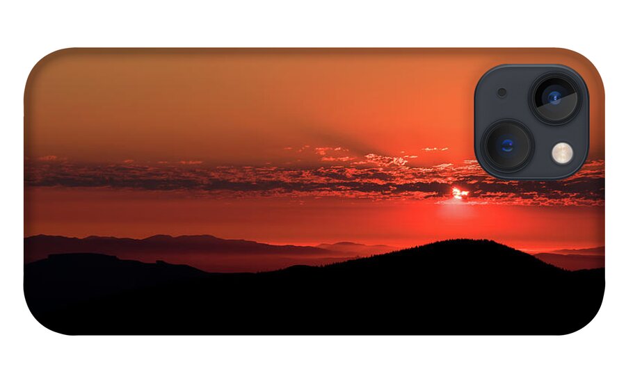 Sunset iPhone 13 Case featuring the photograph Mountain Sunset by Briand Sanderson