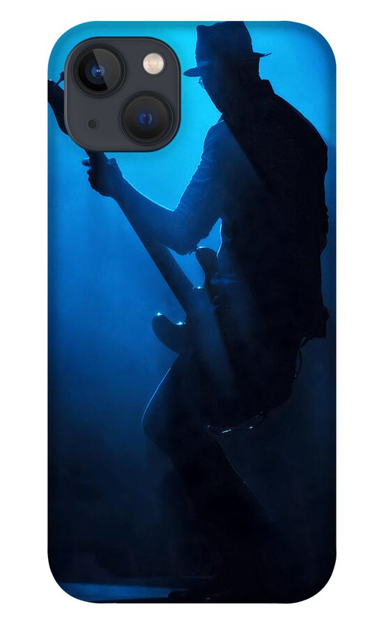 Expertise iPhone 13 Case featuring the photograph Musician Robert Deleo In Blue by Erik Hovmiller Photography