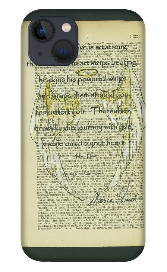 Tribute To A Father iPhone 13 Case featuring the painting Dad is an Angel by Maria Hunt