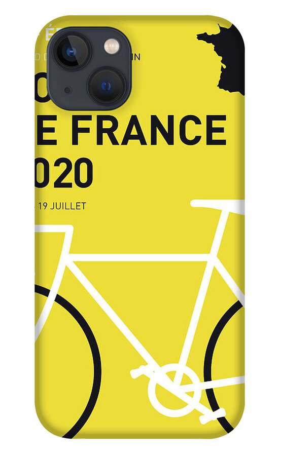 2020 iPhone 13 Case featuring the digital art My Tour De France Minimal Poster 2020 by Chungkong Art