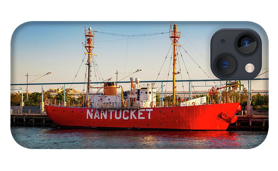 Estock iPhone 13 Case featuring the digital art Nantucket Lightship In Brooklyn Ny by Lumiere
