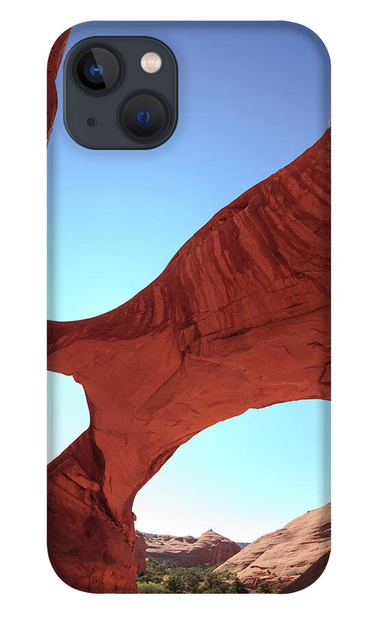 Tranquility iPhone 13 Case featuring the photograph Natural Arches Rock Formations by Michele Falzone