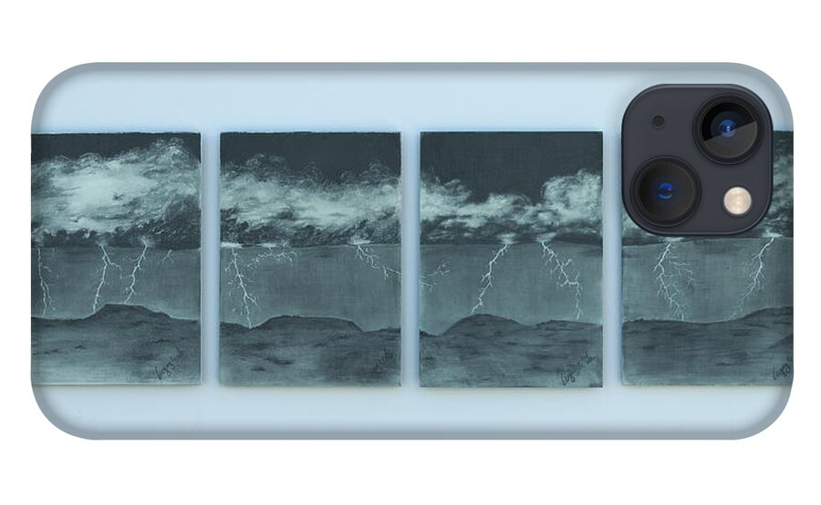 Plains iPhone 13 Case featuring the drawing Night Lights by Gregory Lee