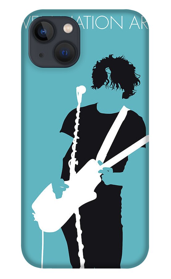 The iPhone 13 Case featuring the digital art No295 MY The White Stripes Minimal Music poster by Chungkong Art