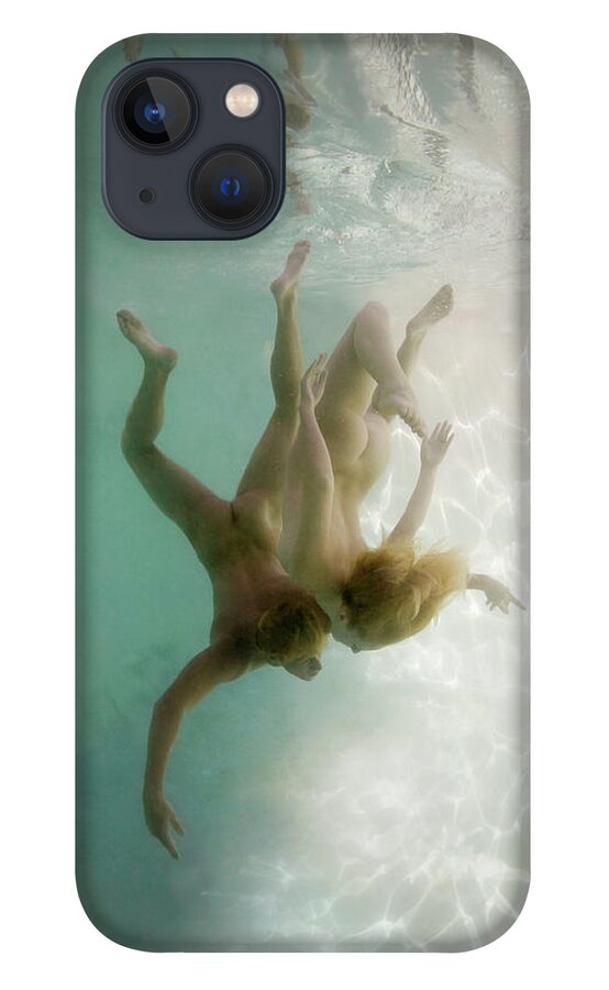 Young Men iPhone 13 Case featuring the photograph Nude Man And Woman Underwater by Ed Freeman