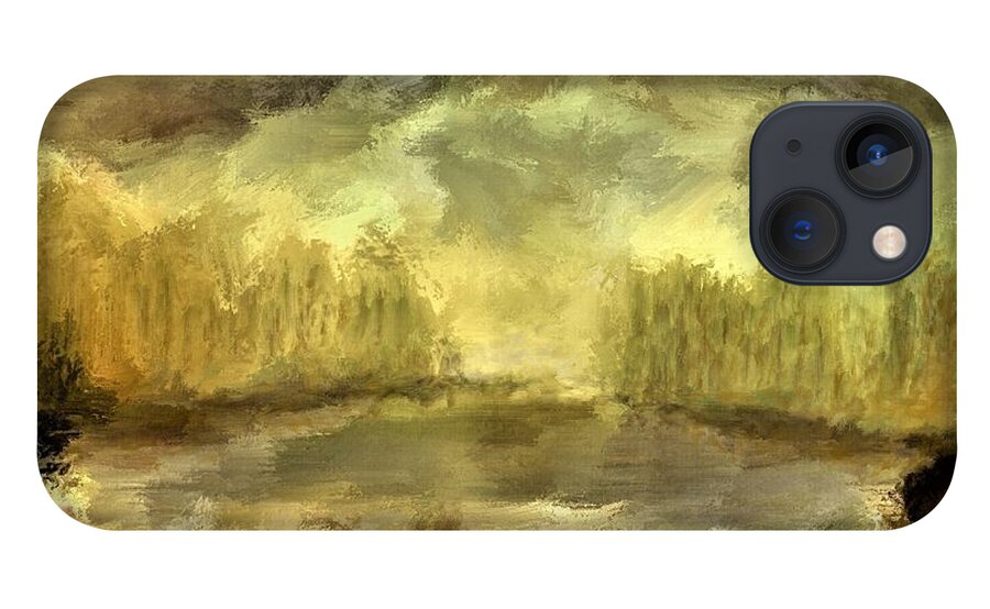 Waterfall iPhone 13 Case featuring the painting October at the Falls by Diane Chandler