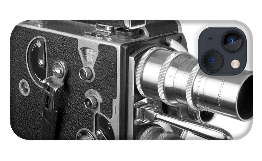 Director iPhone 13 Case featuring the photograph Old Fashioned 16 Mm Movie Camera by Dial-a-view