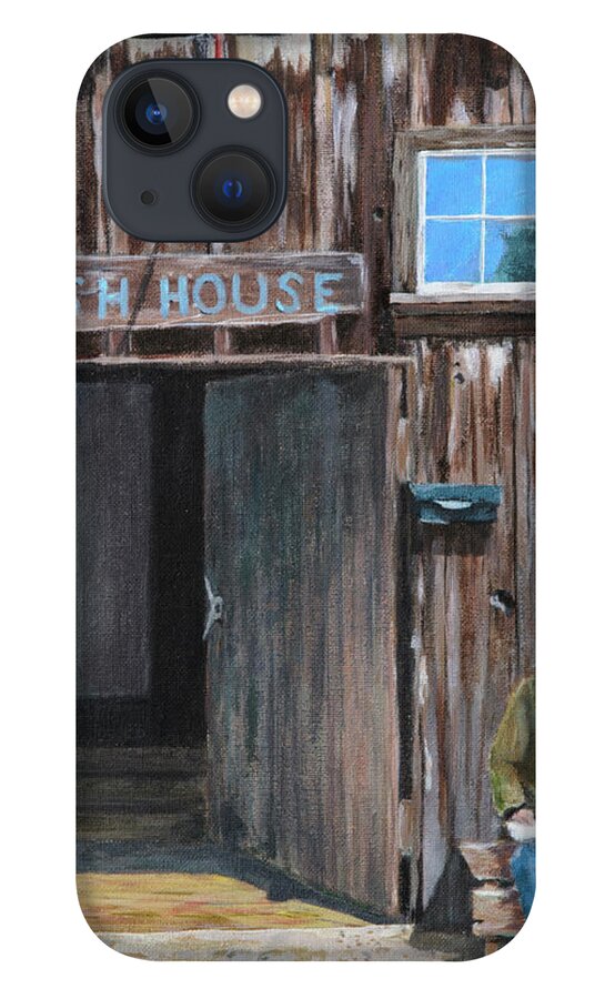 Deborah Smith iPhone 13 Case featuring the painting Old Fish House Afternoon by Deborah Smith
