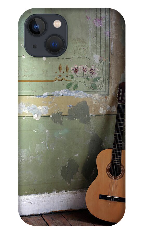 Music iPhone 13 Case featuring the photograph Old Guitar by Kursad