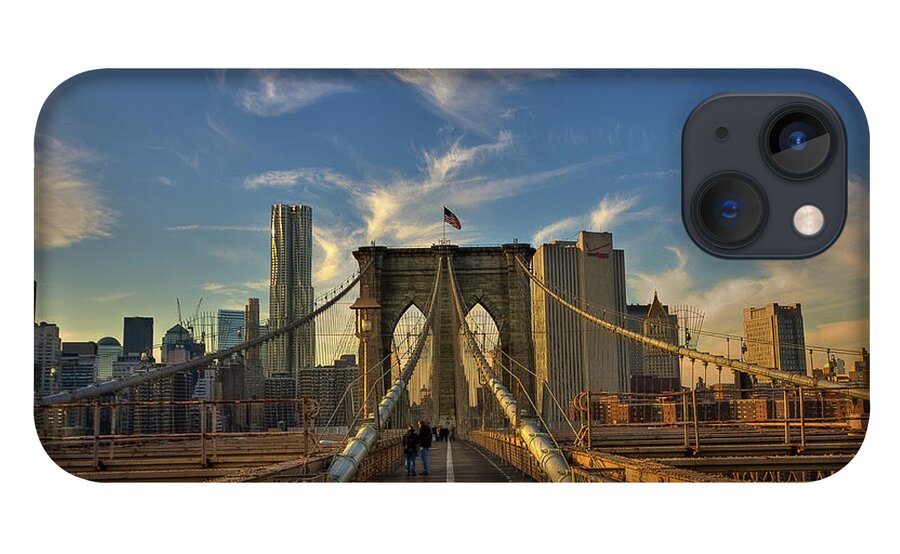 Built Structure iPhone 13 Case featuring the photograph On The Way To Manhattan by Alexander Matt Photography