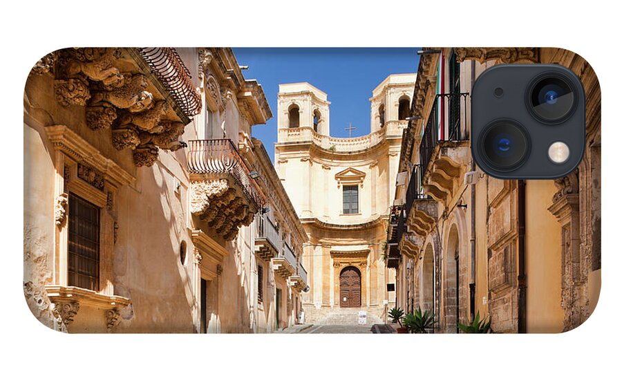 Sicily iPhone 13 Case featuring the photograph Ornate Balconies In Via Corrado Nicolaci by Jorg Greuel