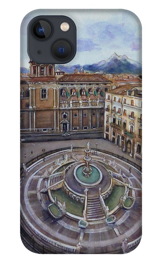 Palermo iPhone 13 Case featuring the painting Palermo by Henrieta Maneva