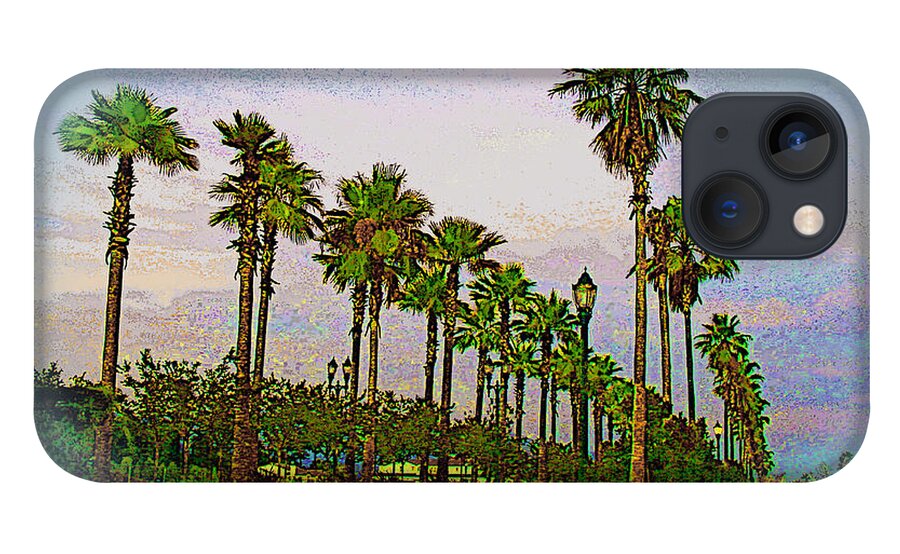 Palm iPhone 13 Case featuring the photograph Palms in The Mist by Pat Wagner