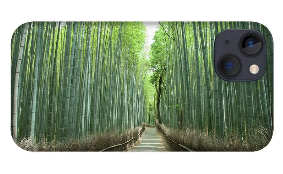 Tranquility iPhone 13 Case featuring the photograph Path In Giant Bamboo Grove, Kyoto, Japan by Ippei Naoi