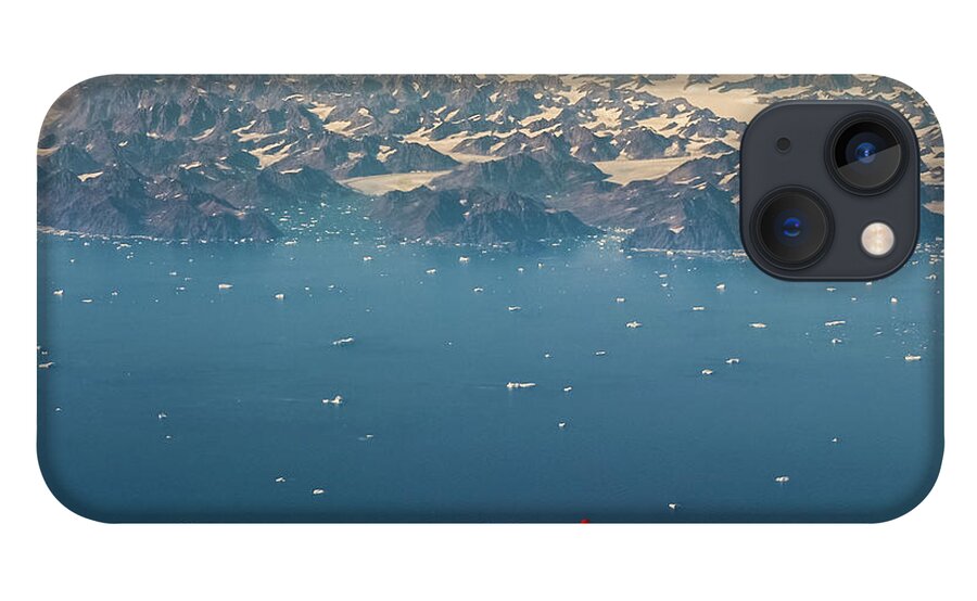 Iceberg iPhone 13 Case featuring the photograph Plane Approaching Greenland by Andreas Bitterer
