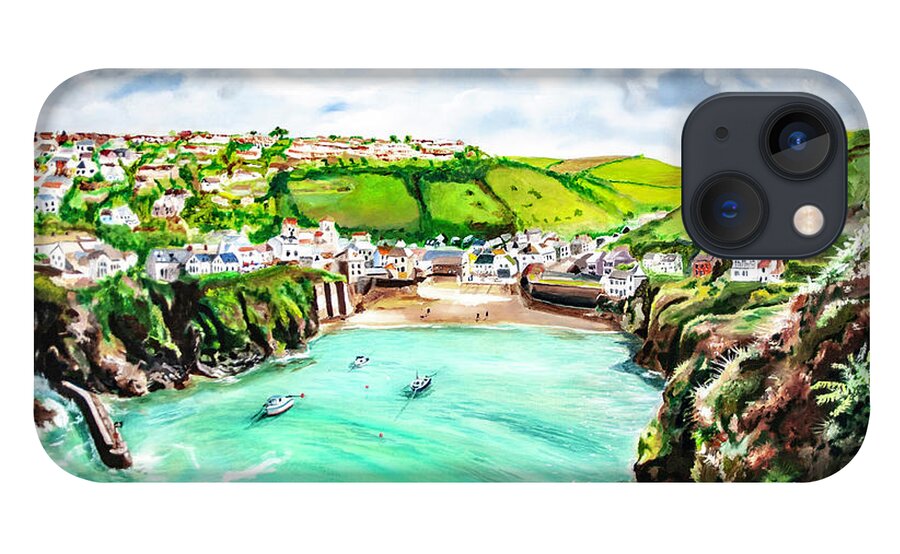 Port Isaac iPhone 13 Case featuring the painting Port Isaac by James Lavott