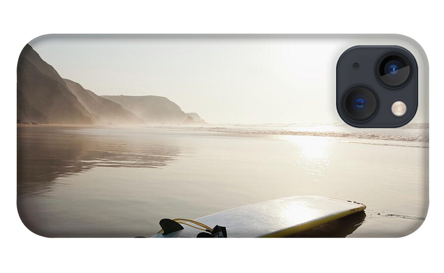 Algarve iPhone 13 Case featuring the photograph Portugal, Surfboard On Beach by Westend61
