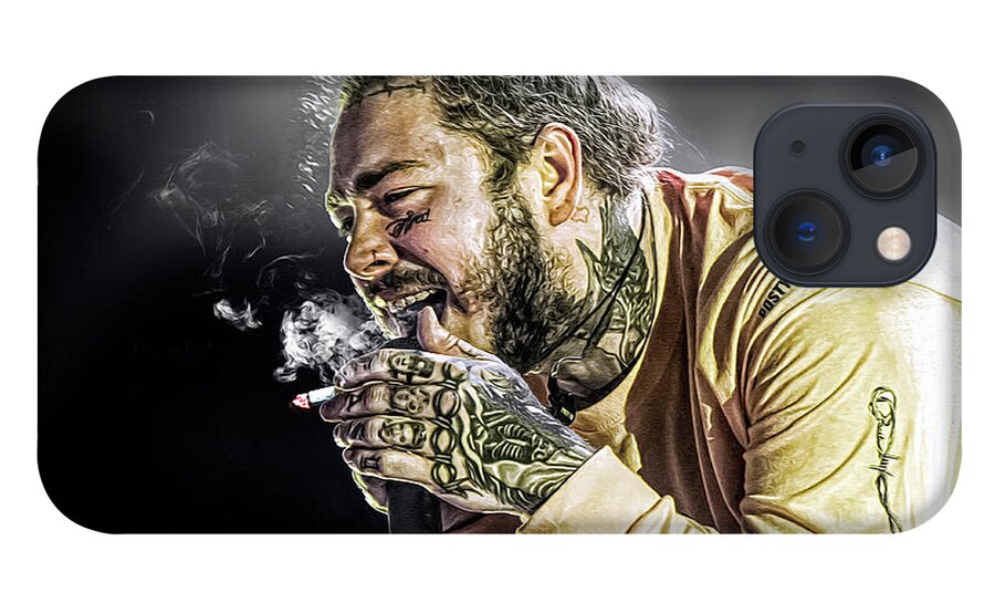 Post Malone iPhone 13 Case featuring the digital art Post Malone by Mal Bray