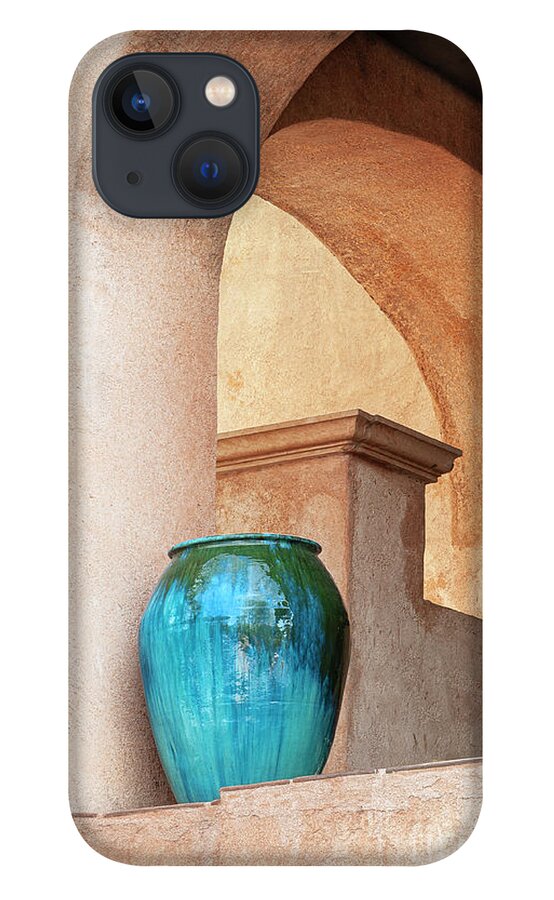 Southwest iPhone 13 Case featuring the photograph Pottery and Archways by Sandra Bronstein
