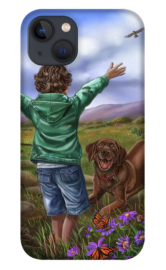 Prairie Pg 28 iPhone 13 Case featuring the painting Prairie Pg 28 by Cathy Morrison Illustrates