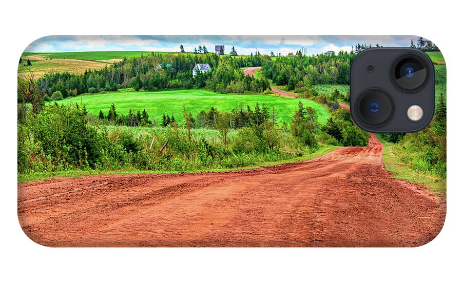 Prince Edward Island iPhone 13 Case featuring the photograph Prince Edward Island Red Dirt Road by Douglas Wielfaert