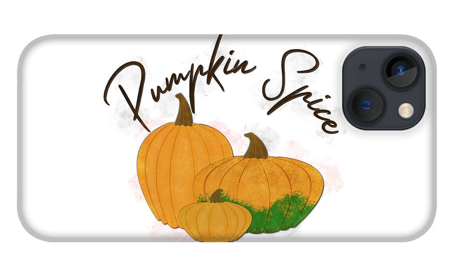 Pumpkin Spice iPhone 13 Case featuring the photograph Pumpkin Spice Digital Watercolor by Colleen Cornelius