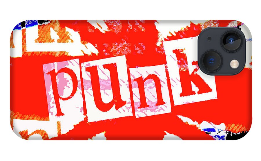 Punk iPhone 13 Case featuring the digital art Punk Union Jack Graphic by Roseanne Jones