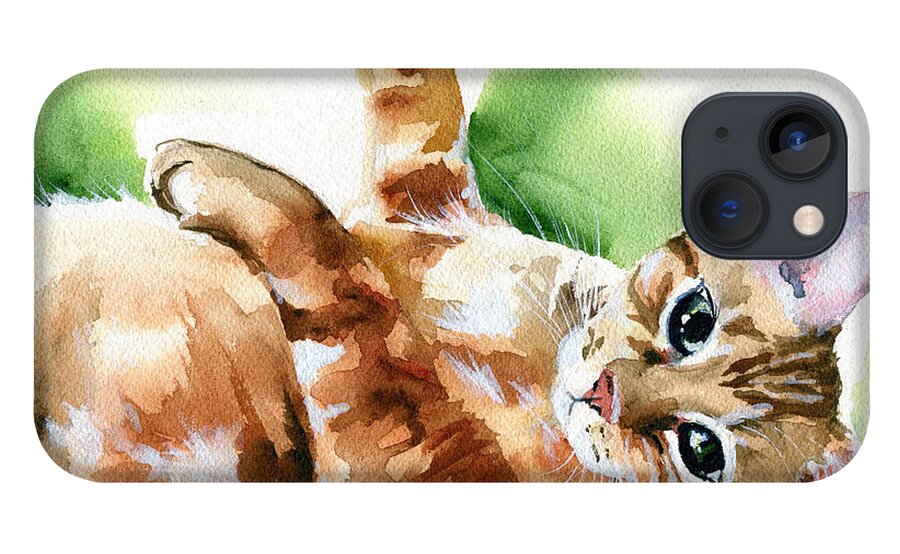 Ready For A Belly Rub iPhone 13 Case featuring the painting Ready For A Belly Rub by Dora Hathazi Mendes