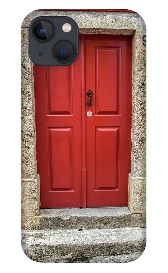 Door iPhone 13 Case featuring the photograph Red Door Nine of Obidos by David Letts